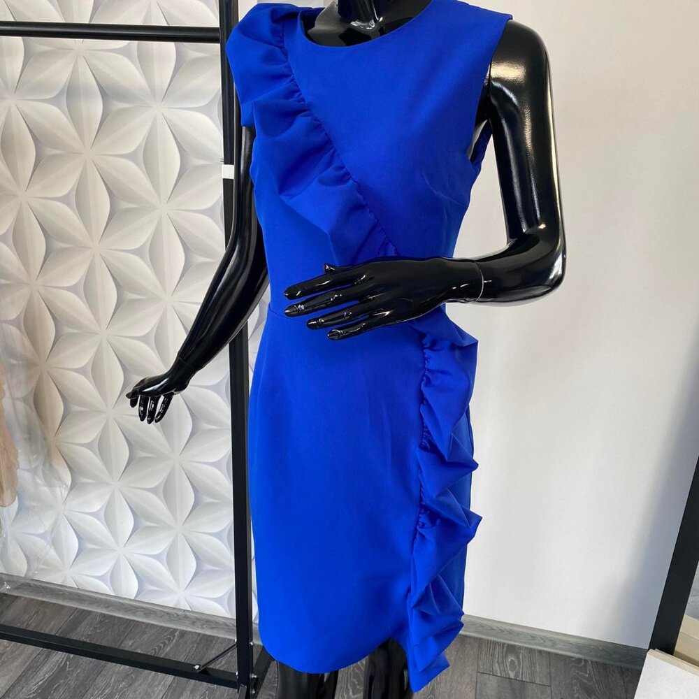 Elegant Classy Royal Blue Dress, Made in Europe, Size - M/P